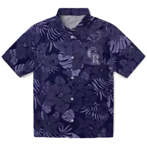 Colorado Rockies Jungle Vibes Blue Hawaiian Shirt